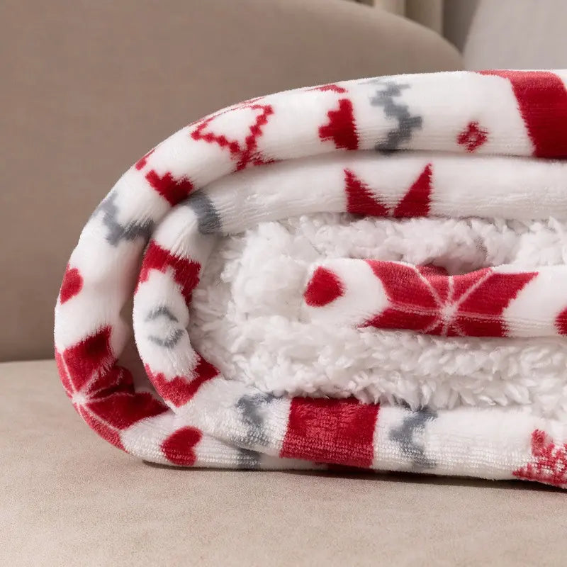 Reversible Winter Fleece Blanket for All Seasons