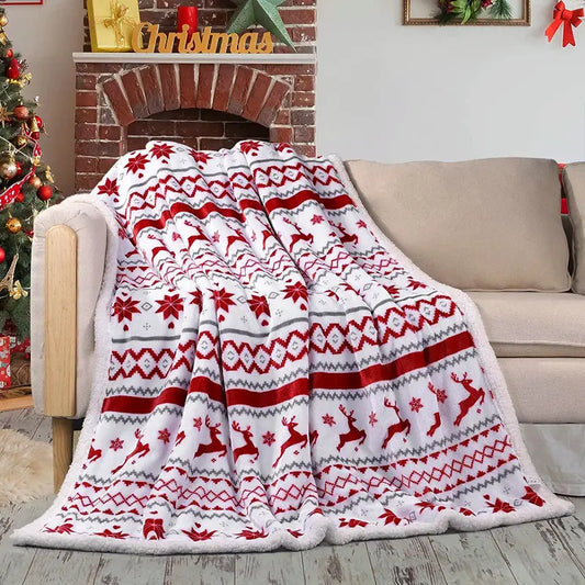 Reversible Winter Fleece Blanket for All Seasons